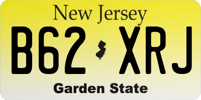 NJ license plate B62XRJ