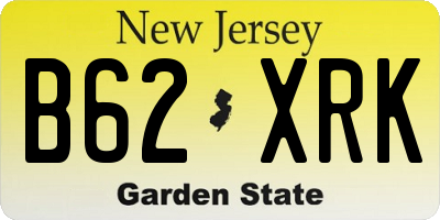 NJ license plate B62XRK
