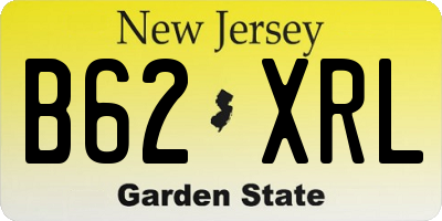 NJ license plate B62XRL
