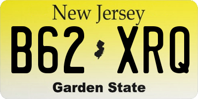 NJ license plate B62XRQ