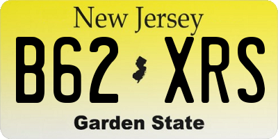 NJ license plate B62XRS