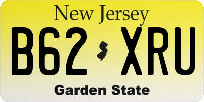 NJ license plate B62XRU