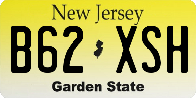 NJ license plate B62XSH