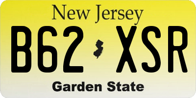 NJ license plate B62XSR