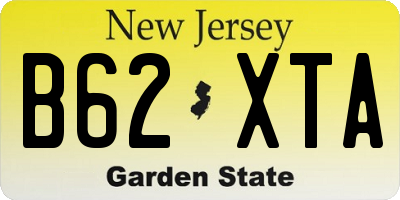 NJ license plate B62XTA