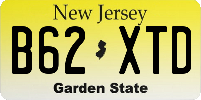 NJ license plate B62XTD