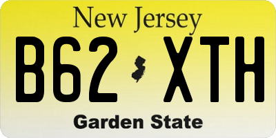 NJ license plate B62XTH