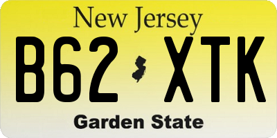 NJ license plate B62XTK