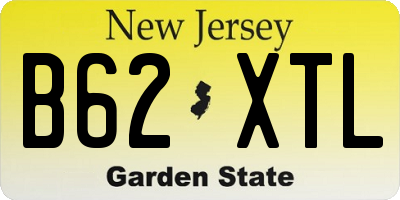 NJ license plate B62XTL