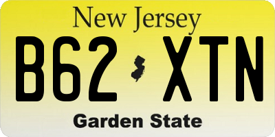 NJ license plate B62XTN