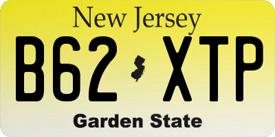 NJ license plate B62XTP