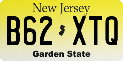 NJ license plate B62XTQ