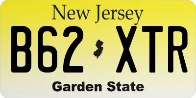 NJ license plate B62XTR