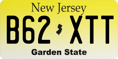 NJ license plate B62XTT