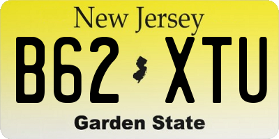 NJ license plate B62XTU