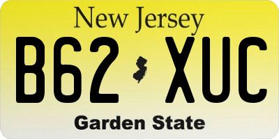 NJ license plate B62XUC