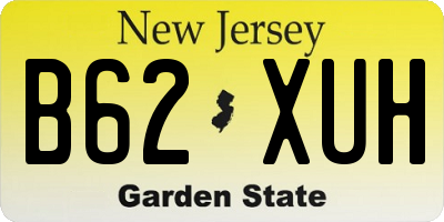NJ license plate B62XUH