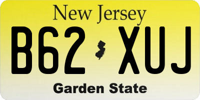NJ license plate B62XUJ
