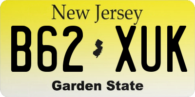 NJ license plate B62XUK