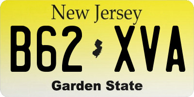 NJ license plate B62XVA
