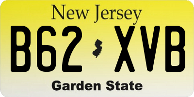 NJ license plate B62XVB