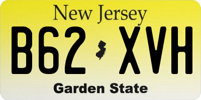 NJ license plate B62XVH