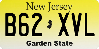 NJ license plate B62XVL