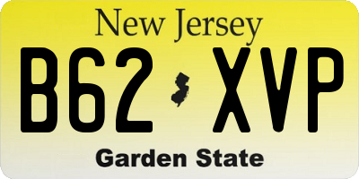 NJ license plate B62XVP