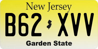 NJ license plate B62XVV