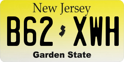 NJ license plate B62XWH