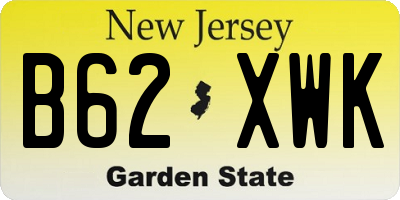 NJ license plate B62XWK