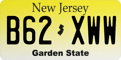 NJ license plate B62XWW