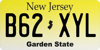 NJ license plate B62XYL