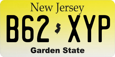 NJ license plate B62XYP