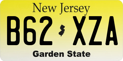 NJ license plate B62XZA