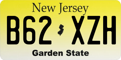 NJ license plate B62XZH