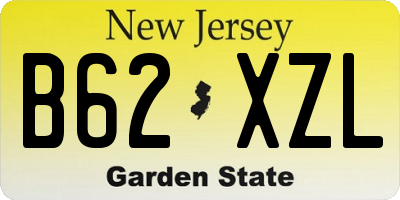 NJ license plate B62XZL