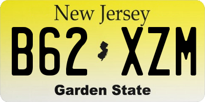 NJ license plate B62XZM
