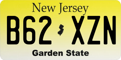 NJ license plate B62XZN