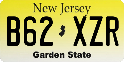 NJ license plate B62XZR