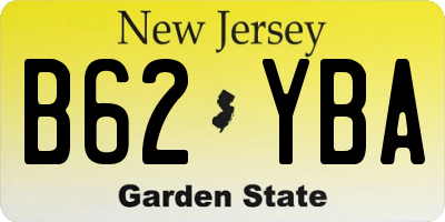 NJ license plate B62YBA