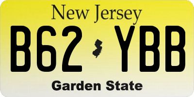 NJ license plate B62YBB