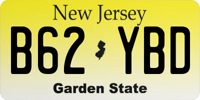 NJ license plate B62YBD