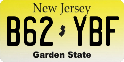 NJ license plate B62YBF