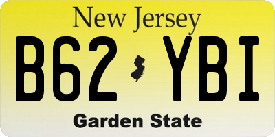 NJ license plate B62YBI