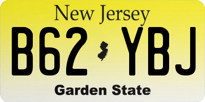 NJ license plate B62YBJ
