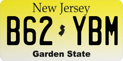 NJ license plate B62YBM