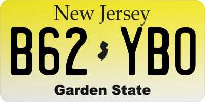 NJ license plate B62YBO