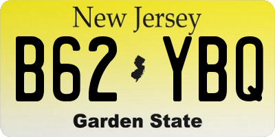 NJ license plate B62YBQ