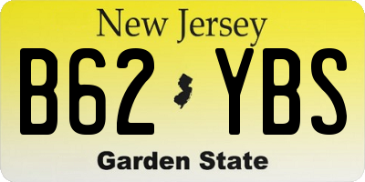 NJ license plate B62YBS